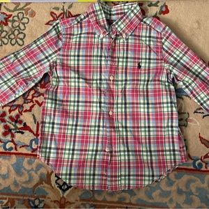 Ralph Lauren button long sleeve down shirt size 3/3T